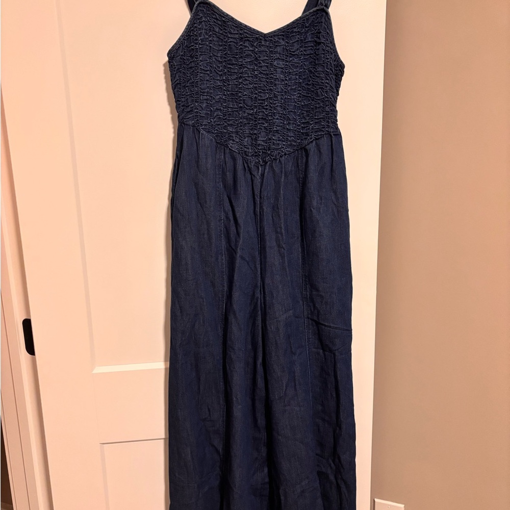 American Eagle Smocked Sweetheart Jumpsuit